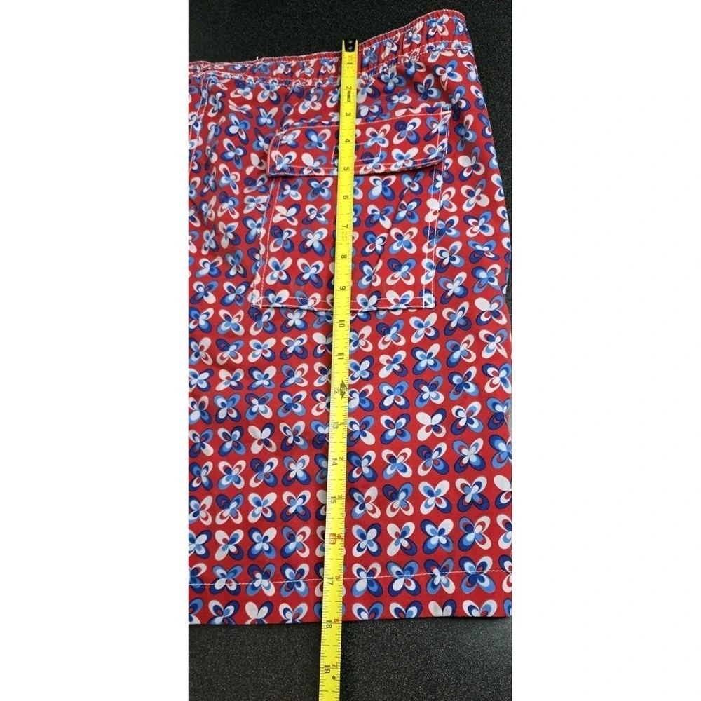 Psycho Bunny Lightweight Quick Dry XL Men Swim Trunks Pockets‎ Red Blue Shorts